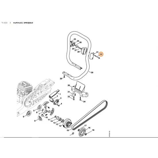 STIHL  Śruba z łbem cylindrycznym IS-M5x58 9022 341 1120